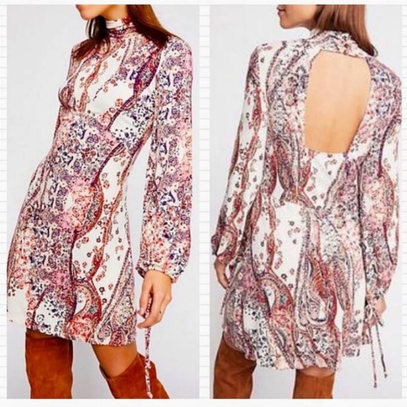 Free People Dresses & Skirts - SOLD🌼FREE PEOPLE All Dolled Up Paisley Mini Dress